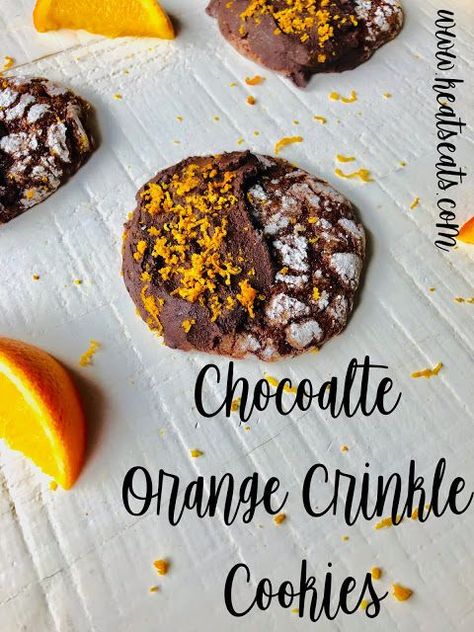 Keat's Eats: Chocolate Orange Crinkle Cookies Orange Crinkle Cookies, Hersheys Chocolate, Terry's Chocolate Orange, Orange Cookies, Mandarin Oranges, Recipes Cookies, Chocolate Chunk, Crinkle Cookies, Chocolate Chunk Cookies