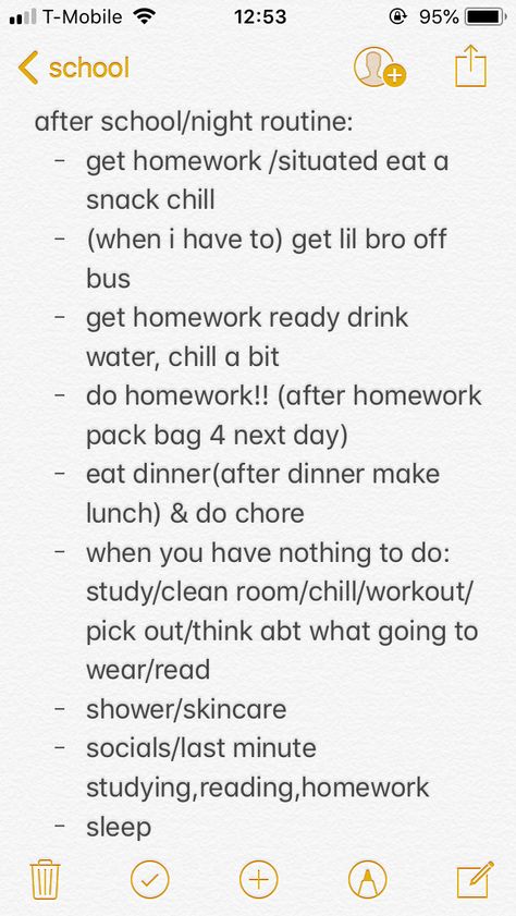 night routine/after school routine Afterschool Routine Highschool, Routine After School, Homework Routine, Back To School Highschool, School Night Routine, Night Routines, After School Routine, Adolescent Health, School Routine