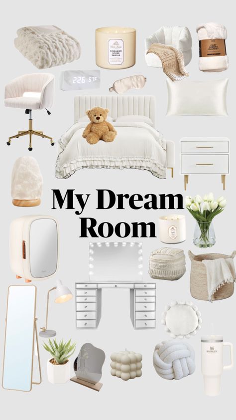 Comfy Room Ideas, Small Room Makeover, White Room Decor, Luxury Room Bedroom, Room Redesign, Preppy Room Decor, Vanilla Girl, Girly Room, Preppy Room