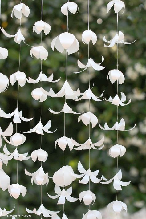 Hanging paper decorations