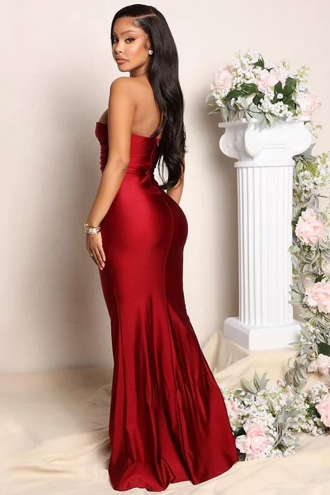 Wine Maxi Dress, One Shoulder Evening Dress, Bodycon Gown, Backless Evening Gowns, Wine Red Dress, Mermaid Top, Evening Dresses With Sleeves, Dress One Shoulder, Formal Cocktail Dress