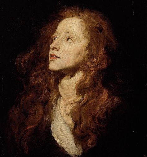 Anthony van Dyck, Head of a Young Woman, c.1620 Holy Orders, Kunsthistorisches Museum Wien, Anthony Van Dyck, Master Paintings, Baroque Painting, Mary Magdalene, Baroque Art, Johannes Vermeer, Dutch Painters