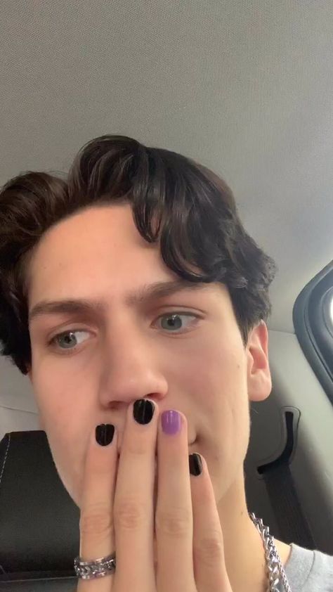 Lil Huddy Nails, Men With Painted Nails, Painted Nails Men, Hunter Nails, Nail Designs For 2023, Men Nail, The Best Nail Designs, Men Nail Polish, Lil Huddy