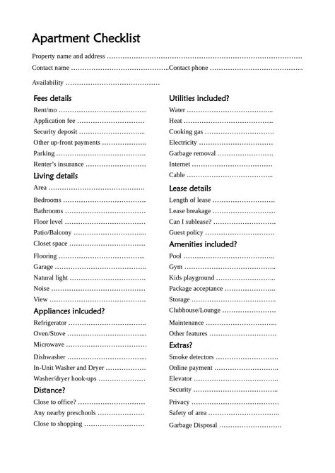 Month Before Moving Checklist, First Apartment To Do List, Unfurnished Apartment Checklist, Rental Bedroom Ideas Apartment, Apartment Bills Checklist, First Apartment Checklist Minimalist, What To Look For In An Apartment, Apartment Expenses List, Apartment Basics Checklist