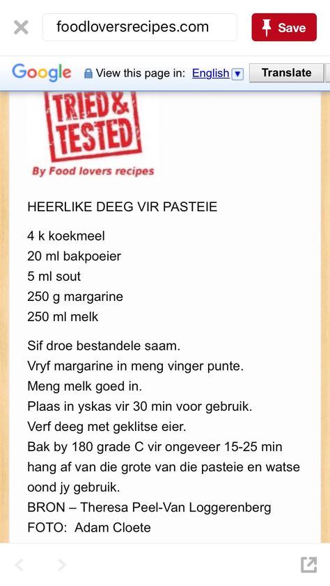 Vleis Resepte, Pastei Deeg Resep, Oreo Delight Recipe, Afrikaanse Resepte Southappies, Vinnige Maklike Aandetes, Gebottelde Resepte, Crunchie Recipes, Best Nacho Recipe, Maklike Resepte Vir Aandete