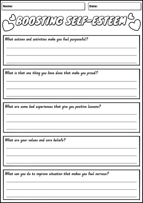 Explore our collection of self-esteem worksheets that are easy to print and use for personal growth and development. Discover empowering exercises, affirmations, and prompts to help boost your self-esteem and self-worth. Start your journey to building a healthier self-image and confidence today! #SelfEsteemSupport #FreePrintables #EmotionalWellness #self-esteemworksheetsprintable Titanium Lyrics, Printable Exercises, Teaching Empathy, Coping Skills Activities, Social Skills Lessons, Self Esteem Worksheets, Self Esteem Activities, Life Coaching Business, Building Self Esteem