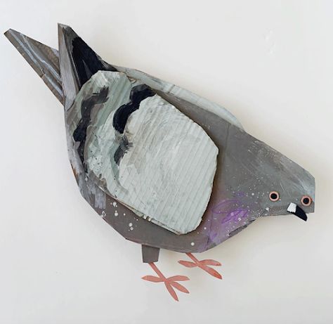 Art Carton, Cardboard Art, Art Plastique, Bird Art, Pigeon, Art Classes, 3d Art, Art Lessons, Collage Art