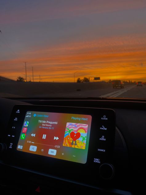 Morning Routine Bad Bunny Sunrise Sunset Music Concert Summer Winter Sunset Drives Aesthetic, Driving Music Aesthetic, Summer Drives Aesthetic, Morning Drive Aesthetic, Sunset Drive Aesthetic, Romantasizing Life, Aesthetic Drive, Aesthetic Driving, Sunrise Drive