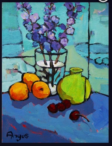 Orange Arrangements Fruit, Angus Wilson, Ako Kresliť, Wilson Art, Abstract Floral Art, American Painting, 수채화 그림, Vase Arrangements, Santa Fe Nm