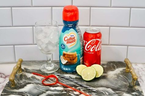 Are you wondering what is a dirty Coke and how to make one? You Frosted Lemonade Recipe, Sugar Free Coffee Creamer, Wendys Frosty Recipe, Coke Recipes, Coconut Creamer, Adult Beverages Recipes, Flavored Coffee Creamer, Frosty Recipe, Frosted Lemonade