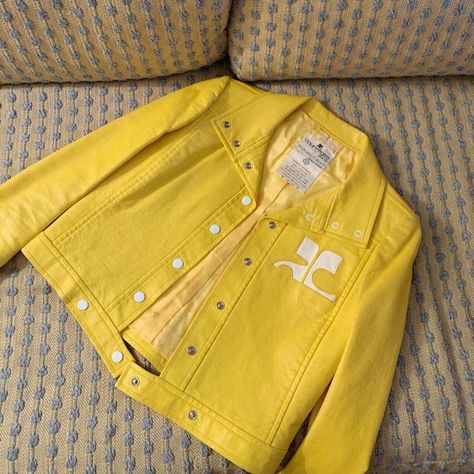 Courreges Jacket, Varsity Jacket, Things To Wear, Style Inspiration, Yellow, Quick Saves, Instagram, Clothes