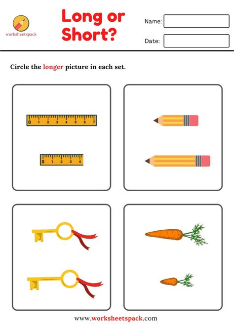 Longer And Shorter Worksheet, Long Longer Longest Worksheet, Long And Short Worksheet, B Tracing Worksheet, Letter B Tracing, B Is For Bird, Short A Worksheets, Plurals Worksheets, Worksheets For Class 1