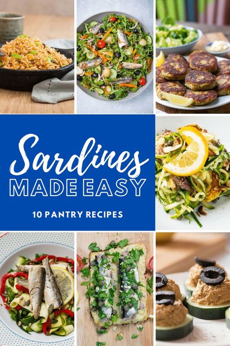 We rounded up the quickest and easiest canned sardine recipes. All recipes are gluten-free, dairy-free.  And over half are low carb/ keto and paleo. Find out how good canned sardines can be. Long live the pantry!  #roundup #tunarecipes #tinnedsardine #pantry #quickdinner via @peelwithzeal Sardine Recipes Canned, Sardines Can, Canned Fish Recipes, Oven Roasted Mushrooms, Oven Roasted Eggplant, Sardine Salad, Canned Sardines, Cucumber Appetizers, Mushroom Side Dishes