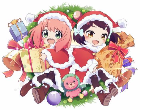 Anya And Becky, Comic Book Template, Anime Christmas, Kitty Drawing, Hello Kitty Drawing, Hello Kitty Art, Friend Anime, Japanese Cartoon, Anime Family