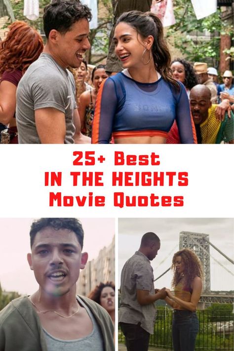 In The Heights Movie Quotes #InTheHeights #MovieQuotes #Quotes In The Heights Tattoo, In The Heights Quotes, In The Heights Wallpaper, Height Quotes, In The Heights Movie, Leslie Grace, Legacy Quotes, Anthony Ramos, Theatre Life