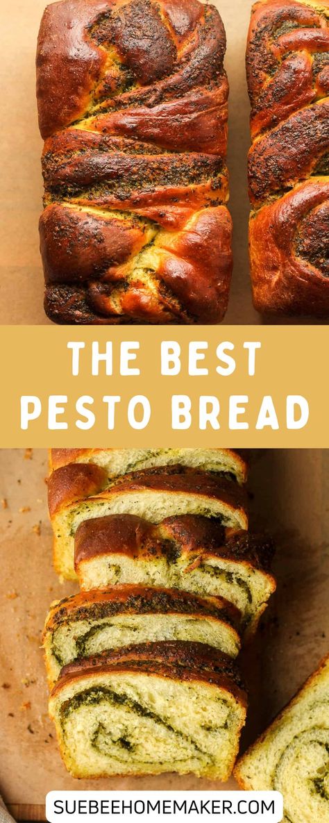 Indulge in the irresistible flavors of our Pesto Bread. A perfect harmony of enriched dough and delicious basil pesto sauce that will leave you craving for more! Pesto Bread, Basil Bread, Basil Pesto Sauce, Yeast Bread, Pesto Sauce, Basil Pesto, Perfect Harmony, Quick Bread, Muffin Recipes