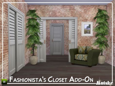 Window Planters, Door Tags, Closet Decor, Sims 4 Mm, The Sims 4 Download, Sims 4 Downloads, Closet Door, Sims 4 Build, Sims Community