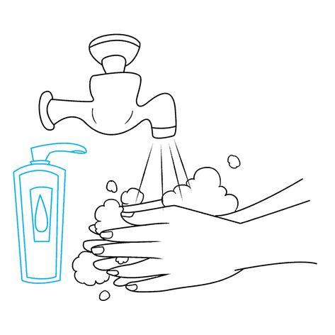 How to Draw Washing Hands Step 08 Hands Step By Step, Bone Drawing, Lilith Sigil, Comic Reference, Cartoon Drawing Tutorial, Easy Drawing Tutorial, Washing Hands, Street Vendor, Hand Drawing Reference