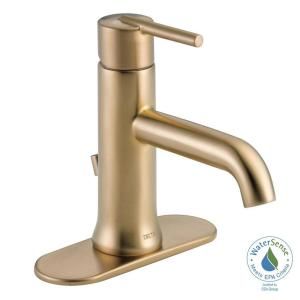 Delta Trinsic Single Hole Single-Handle Bathroom Faucet with Metal Pop-Up in Champagne Bronze 559LF-CZMPU at The Home Depot - Mobile Delta Trinsic Champagne Bronze, Champagne Bronze Bathroom, Gold Bad, Delta Trinsic, Gold Faucet, Bronze Bathroom, Single Handle Bathroom Faucet, Single Hole Bathroom Faucet, Gold Bathroom