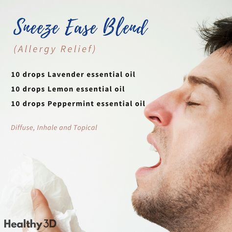 Fight seasonal allergies with this essential oil blend. 🍃 | #essentialoils #essentialoilrecipes #healthy3d @healthy3d Essential Oils For Sneezing, Dottera Oils, Allergy Remedies, Yl Oils, Oil Diffuser Recipes, Essential Oil Blends Recipes, Herbal Apothecary, Allergy Relief, Seasonal Allergies