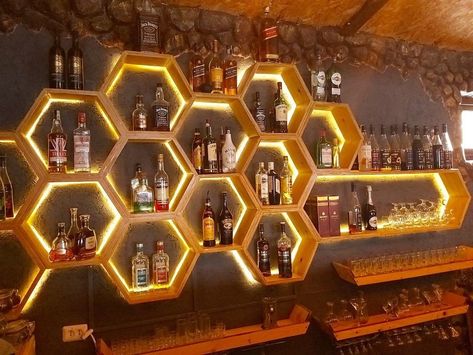 Wooden Decor Ideas, Wine Store Design, Sport Bar Design, Bar Lounge Design, Home Bar Ideas, Shoe Store Design, Bar Counter Design, Desain Pantry, Bar Interior Design