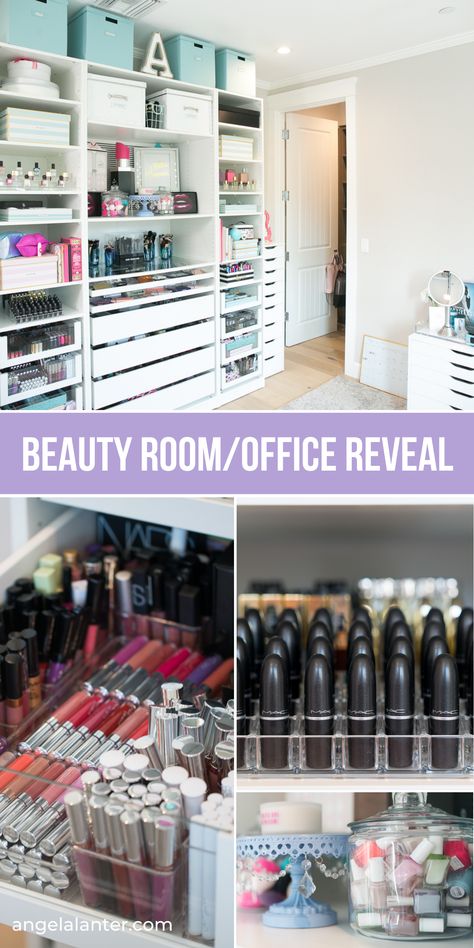 Craft And Makeup Room, Office And Makeup Room Combo, Office And Beauty Room, Glam Makeup Room, Luxury Makeup Room, Makeup Artist Room, Home Beauty Room, Makeup Studio Ideas, Makeup Room Design