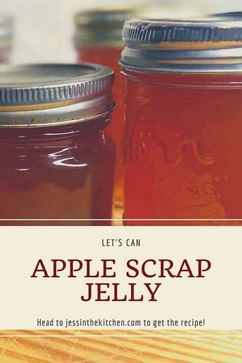 Apple Pear Jelly, Apple Scraps Jelly, Apple Peel Jelly Recipe Canning, Small Batch Apple Scrap Jelly, Apple Jelly From Scraps, Apple Scrap Jelly With Pectin, Apple Scrap Jelly Recipe Canning, Canning Apples For Pie Filling, What To Do With Apple Scraps