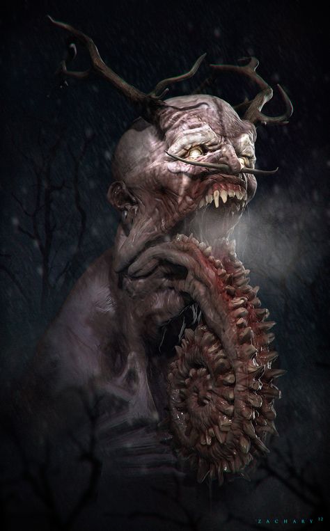 Lovecraftian demon Monsters Rpg, Dark Creatures, Dark Artwork, Horror Monsters, Cool Monsters, Cosmic Horror, Fantasy Monster, Scary Art, Creepy Art