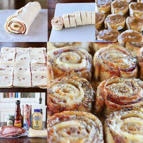 Ham Cheese Rolls, Hot Ham And Cheese, Ham Roll Ups, Ham And Cheese Roll Ups, Ham Rolls, Ham And Cheese Pinwheels, Cheese Pinwheels, Freezer Recipes, Cheese Rolls