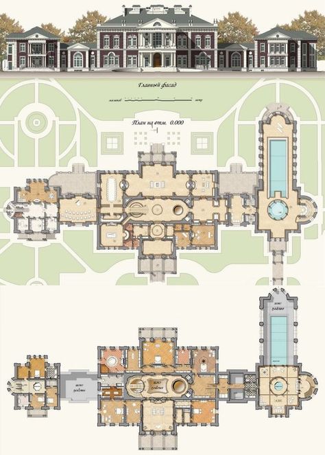 Dynasty House, Dröm Hus Planer, Mansion Plans, Detail Arsitektur, Pelan Rumah, House Plans Mansion, Old Mansion, Mansion Floor Plan, Casas The Sims 4