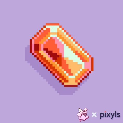 Orange Sphalerite is 2 of 9 gem designs that are available now @ @pixyls.ca !! #pixelart #digitalart #artshop #gems #gemstone #cuteart #collab #stickerbynumber #diamondpainting #paintbynumber #pixquare #artistsupport Gem Pixel Art, Minecraft Idea, Love Patience, Crystal Drawing, Jewellery Sketches, Pixel Art Design, Pretty Images, In The Meantime, Peg Board