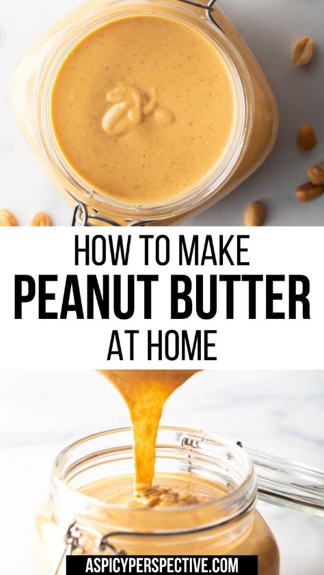 Learn how to make organic peanut butter at home with this easy recipe. With only peanuts, you’ll have smooth, nutritious homemade peanut butter ready for snacks, desserts, or adding to your favorite recipes like homemade peanut butter bars or peanut butter cookies. No sugar or additives needed! How To Make Peanut Butter, Peanut Butter Homemade, Peanut Butter At Home, Diy Peanut Butter, Peanut Butter Recipe, Butter At Home, Christmas Main Dishes, Honey Roasted Peanuts, Organic Peanut Butter