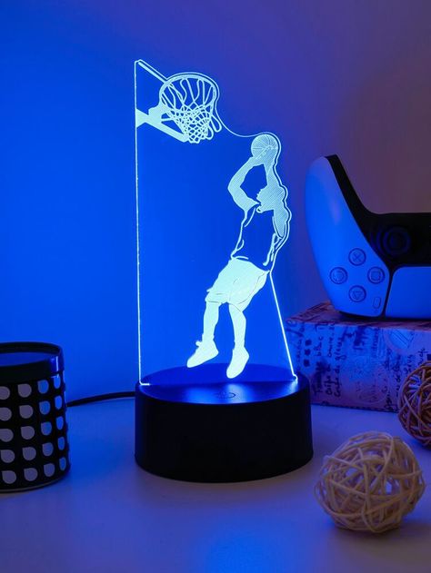 Kids Basketball Room, Basketball Lamp, Basketball Themed Bedroom, Basketball Theme Room, Basketball Room Decor, Basketball Bedroom, Basketball Room, Le Basket, Basketball Accessories