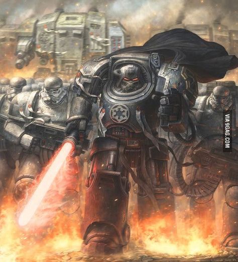 What if Star Wars crossed with Warhammer 40K? Warhammer 40k Memes, Warhammer 40k Art, Star Wars Rpg, Warhammer Art, Warhammer 40k Artwork, Galactic Empire, Star Wars Artwork, Star Wars Images, Star Wars Pictures