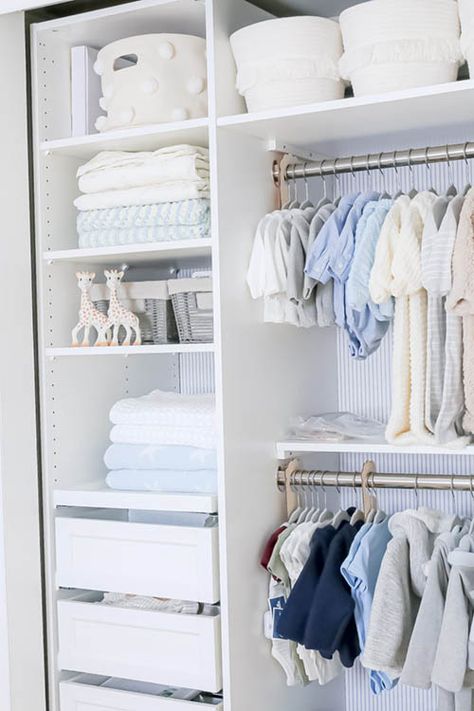 nursery closet ideas Baby Closet Ideas, Twin Nursery Room, Baby Room Closet, Baby Nursery Closet, Cozy Baby Room, Nursery Closet Organization, Baby Closet Organization, Ikea Closet, Baby Room Organization