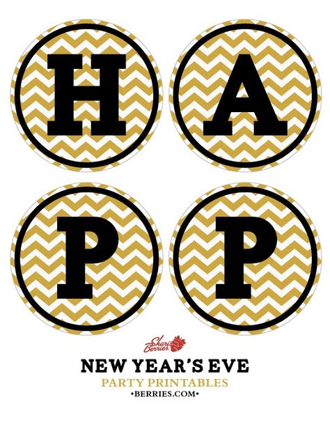 DIY: Printable Happy New Year Banner Happy New Year Banner Printable Free, Happy New Year Printable Banner, Student Senate, Happy New Year Printable, Family New Years Eve, Happy New Year Letter, New Year Printables, New Years Hat, Free Printable Banner