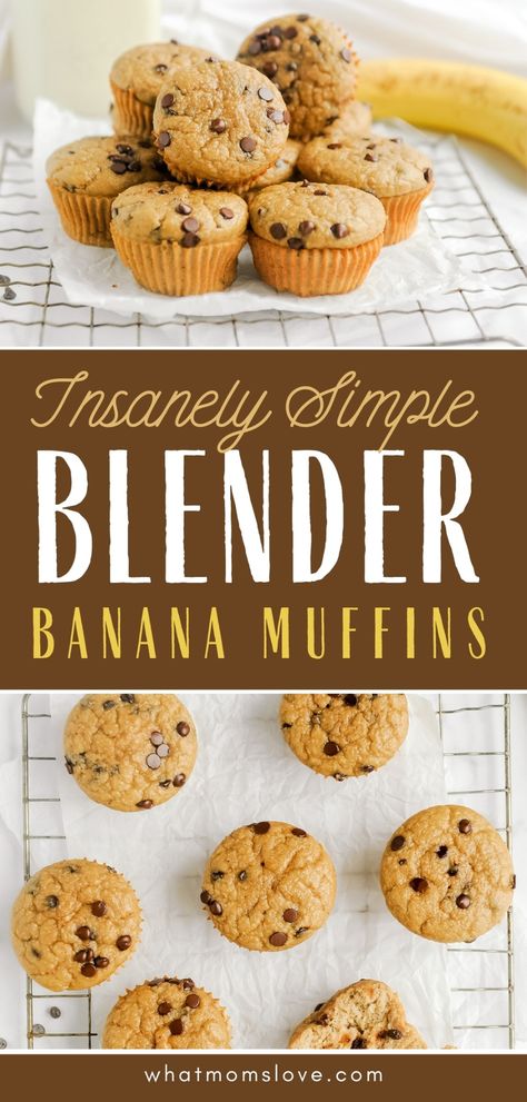 Banana Oat Chocolate Chip Muffins, Oat Chocolate Chip Muffins, Banana Oat Chocolate Chip, Blender Muffin, Healthy Toddler Muffins, Mini Banana Muffins, Healthy Muffin, Blender Muffins, Moist Muffins