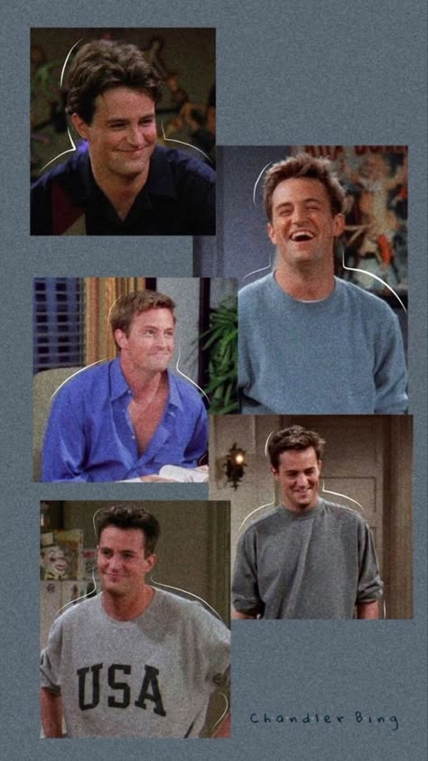 Wallpaper Goals Mathew Perry Wallpaper, Chandler Bing Wallpaper, Bing Wallpaper, Chandler Friends, Friends Tv Quotes, Friends Best Moments, Friends Scenes, Friends Episodes, Friends Poster