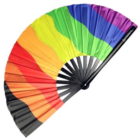 Pride 2024, Pride Parade Outfit, Big Bamboo, Rainbow Fan, Pride Festival, Folding Hand Fan, Pansexual Pride, Custom Fans, Folding Fan