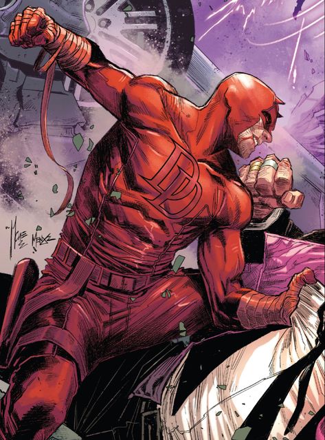 Comic Book Heroes Art, Daredevil Artwork, Red Batman, Daredevil Elektra, Superhero Comics Art, Daredevil Art, Daredevil Comic, Daredevil Matt Murdock, Dare Devil