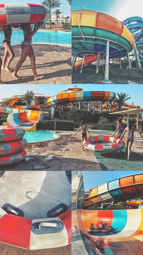 a day at the water park at Makadi Bay #color #waterpark #aesthetic #hurghada #egypt Waterpark Instagram Story, Water Park Instagram Story, Water Park Aesthetic Photos, Water Park Photo Ideas, Waterpark Photoshoot Ideas, Water Park Outfit Ideas, Water Park Aesthetic, Waterpark Aesthetic, Water Park Outfit