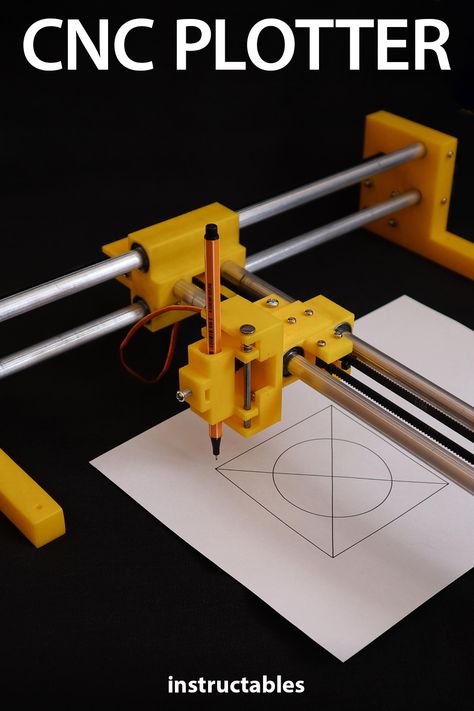 Homemade Cnc, Pen Plotter, Cnc Programming, Arduino Projects Diy, Arduino Cnc, Cnc Software, Drawing Machine, Diy Gadgets, Cnc Parts