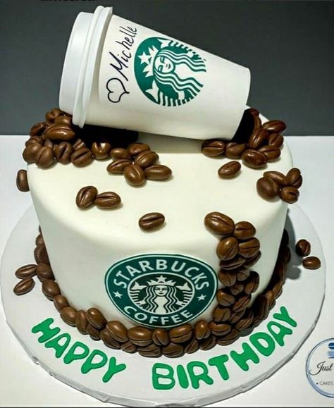 Starbucks Birthday Cake, Cofee Cake, Starbucks Cake, Starbucks Birthday, Edible Printing, Cakes For Women, Themed Birthday Cakes, Icing Sheets, Fancy Desserts