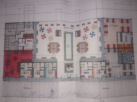 Strip Mall Floor Plan, Mall Floor Plan, Strip Mall, Mall Design, Ground Floor Plan, Design Planning, Ground Floor, Floor Plan, Floor Plans