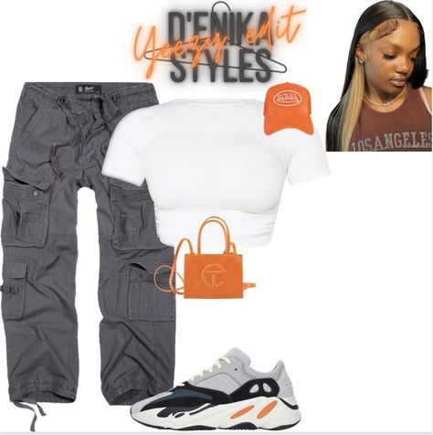 Yeezy Boost 700 Wave Runner, Fitted T Shirt, Wave Runner, Teen Swag Outfits, Fasion Outfits, Orange Velvet, Cute Lazy Day Outfits, Swag Outfits For Girls