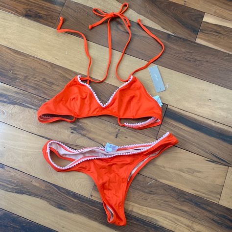 Very Cheeky Jcrew Bikini Nwt Orange Pink, Color Orange, Womens Swim, Pink And Orange, J Crew, Swimming, Orange, Pink, Women Shopping