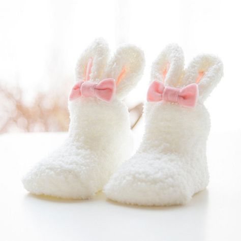 Bunny Ears And Tail, Bunny Socks, Baby Products Packaging, Bunny Slippers, Non Slip Socks, Fluffy Bunny, Toddler Socks, Rabbit Baby