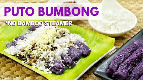 Vlogging Ideas, Lutong Pinoy, Pinoy Recipe, Vlog Ideas, Purple Rice, Bamboo Steamer, Pinoy Food, Rice Cakes, Christmas Season