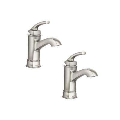 Hensley Single Hole 1-Handle Bathroom Faucet Featuring Microban Protection in Spot Resist Brushed Nickel (2-Pack) Moen Bathroom Faucets, Brushed Nickel Bathroom, Angular Design, Custom Countertops, Powder Room Small, Single Handle Bathroom Faucet, Steam Showers Bathroom, Remodel Inspiration, Kitchen Bathroom Remodel