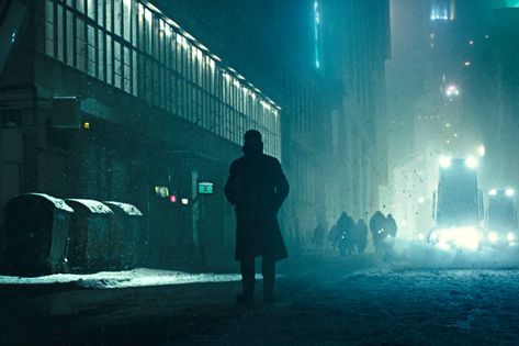 The Unlikely Inspiration Behind Blade Runner 2049’s Futuristic Design | Vanity Fair Rick Deckard, Neon Noir, Denis Villeneuve, Blade Runner 2049, Movie Shots, Dark City, Neo Noir, Harrison Ford, Ex Machina